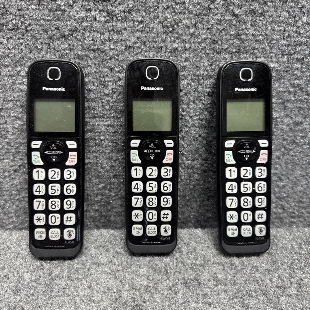 Panasonic KX-TGDA52 B DECT‎ 6.0 Cordless Phone Handset Black Lot Of 3